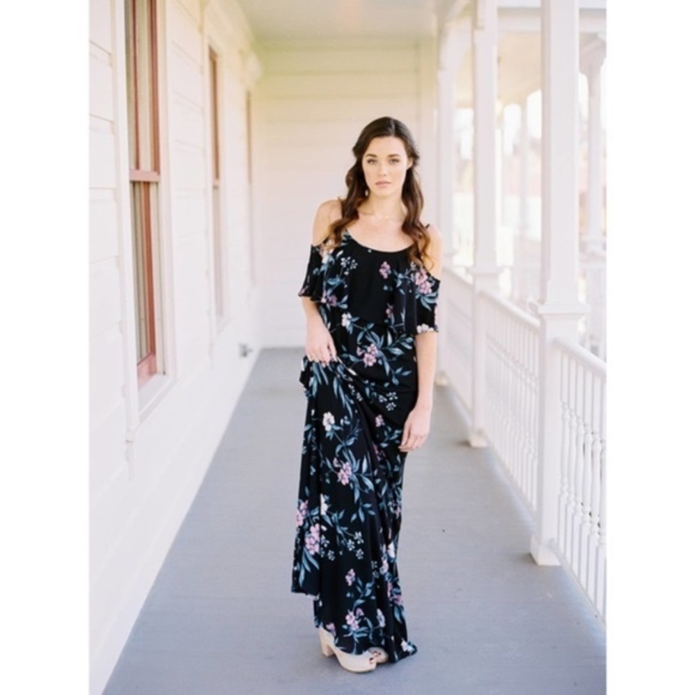 Show Me Your Mumu Caitlin Ruffle Maxi Dress‎